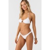 image:imageONeill Womens Saltwater Solids Rib Hermosa Skimpy Bikini Bottom  LowRise CheekyCoverage Swim SeparateWht