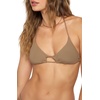 image:imageWomens Swim Saltwater Solids Madrid Triangle Bikini Top Driftwood S