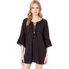 image:imageONEILL Saltwater Solids Bell Sleeve Dress CoverUpBlack  Salt Water Solids Ho19