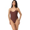 image:imageONEILL Womens Saltwater Solids Marine OnePiece SwimsuitChocolate