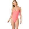 image:imageONEILL Womens Saltwater Solids Marine OnePiece SwimsuitFiery Coral