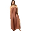 image:imageONEILL Womens Saltwater Solids Sai Maxi CoverUp Dress  Adjustable Straps Side SlitsCarob Brown