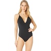 image:imageONEILL Womens Solid VNeck Plunge One Piece Swimsuit BlackSalt Water Solids XS