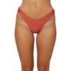 image:imageONeill Salt Water Solid Textured HiLeg Bikini Bottom in Dark Etruscan Red