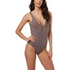 image:imageONeill Womens Standard Salt Water Solids Macrame One Piece SwimsuitPepper