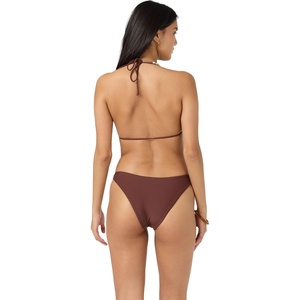 image:imageONEILL Women Saltwater Solids Flamenco Cheeky Bottoms  High Leg Cheeky Swim FitChocolate
