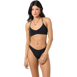 image:imageONEILL Womens Saltwater Solids Huntington Bralette Top  Adjustable LaceUp Back Removable CupsBlk