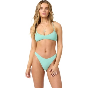 image:imageONEILL Womens Saltwater Solids Huntington Bralette Top  Adjustable LaceUp Back Removable CupsHoliday
