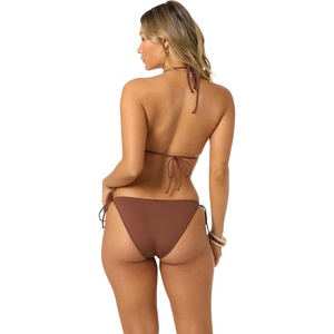 image:imageONEILL Womens Saltwater Solids Maracas Medium Bottoms  Adjustable Side Ties Medium CoverageCoconut Brown