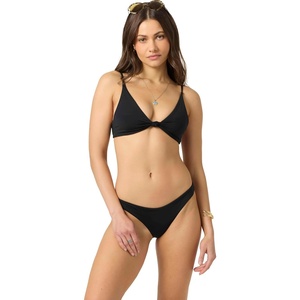image:imageONEILL Womens Saltwater Solids Pismo Bralette Top  Front Knot Adjustable StrapsBlk