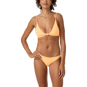 image:imageONEILL Womens Saltwater Solids Pismo Bralette Top  Front Knot Adjustable StrapsNeon Apricot Nectar