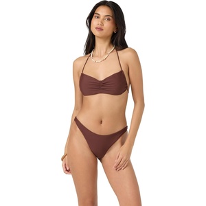 image:imageONEILL Womens Saltwater Solids Tidal Bralette Top  Adjustable Straps Removable CupsChocolate