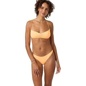 image:imageONEILL Womens Saltwater Solids Tidal Bralette Top  Adjustable Straps Removable CupsNeon Apricot Nectar