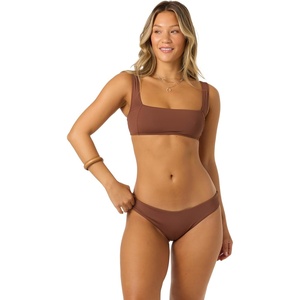 image:imageONEILL Womens Saltwater Solids Westwater Tank  Square Neck Adjustable StrapsCoconut Brown