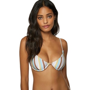 image:imageONEILL Womens Seville Bikini Top  Underwire Swim Top for Women  Bathing Suit Top with Adjustable StrapsMimosa  Heidi Stripe Seville