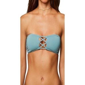 image:imageONeill Womens Salt Water Solids Bandeau Swimwear Black LAqua Haze