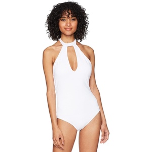 image:imageONeill Womens Salt Water Solids HiNeck One Piece Swimsuit Black LWhite