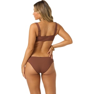 image:imageONeill Womens Saltwater Solids Blue Lagoon Full Bikini Bottoms  Wide Strap Full CoverageCoconut Brown