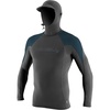 image:imageONeill Mens Premium Skins Ozone UPF 50 Long Sleeve Sun Shirt With HoodGraphiteCadet BlueCool Grey