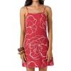 image:imageONEILL Womens Cecilia Floral Short Dress  Adjustable Straps Linen BlendLifeguard Red