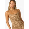 image:imageONEILL Womens Holly Midi Dress  Woven Viscose Cowl Neck TieBackWarm Sand