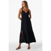 image:imageONEILL Womens Julez Solid Midi Dress  Adjustable Straps Side SlitsBlack