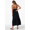 image:imageONEILL Womens Julez Solid Midi Dress  Adjustable Straps Side SlitsBlack