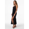 image:imageONEILL Womens Julez Solid Midi Dress  Adjustable Straps Side SlitsBlack