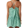 image:imageONEILL Womens Kylee Mini CoverUp Dress  Cotton Eyelet Adjustable StrapsGreen