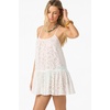 image:imageONEILL Womens Kylee Mini CoverUp Dress  Cotton Eyelet Adjustable StrapsWhite