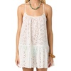 image:imageONEILL Womens Kylee Mini CoverUp Dress  Cotton Eyelet Adjustable StrapsWhite