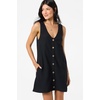 image:imageONeill Womens Sanders Mini Dress  Lightweight CottonLinen Blend and Side PocketsBlack