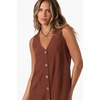 image:imageONeill Womens Sanders Mini Dress  Lightweight CottonLinen Blend and Side PocketsCoconut Brown