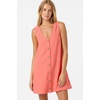 image:imageONeill Womens Sanders Mini Dress  Lightweight CottonLinen Blend and Side PocketsGeorgia Peach