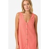 image:imageONeill Womens Sanders Mini Dress  Lightweight CottonLinen Blend and Side PocketsGeorgia Peach