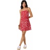 image:imageONEILL Womens Cecilia Floral Short Dress  Adjustable Straps Linen BlendLifeguard Red