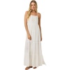 image:imageONEILL Womens Lisbon Maxi Dress  Flowy Cotton Slub Fabric Embroidered Bodice Winter White XXL