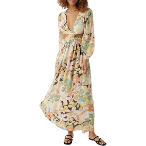 image:imageONEILL CLOTHING Womens Geometric Cutout Viscose Maxi Dress L MulticolorMulti Colored  Manali