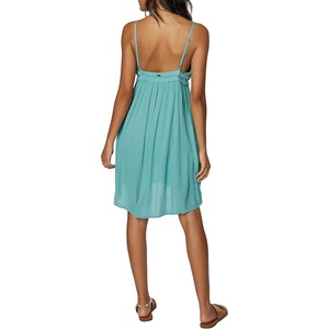 image:imageONEILL Kenzie Solid Woven Tank DressTeal  Kenzie Solid