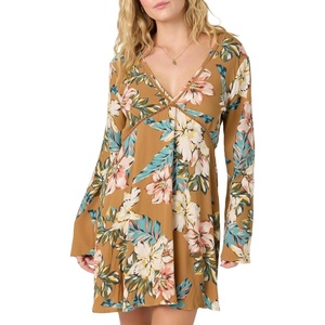 image:imageONEILL Long Sleeve Mini Dress  Comfortable and Casual Short Length Dresses for WomenTobacco Brown  Stevie Lillie