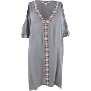 image:imageONEILL Womens Frances ColdShoulder Dress Swim CoverUp L Dark Charcoal