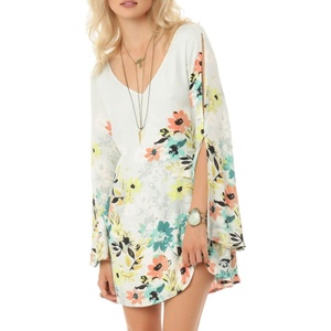 image:imageONeill Juniors Penny Woven Sleeved Floral DressGreyGrey