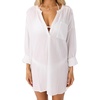 image:imageONEILL Belizin Womens Long Sleeve Cover Up  White  Lightweight long sleeve coverup with a relaxed oversized fit