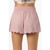 image:imageONEILL Womens Annalee Shorts  Lightweight Cotton Smocked WaistOrchid