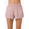 image:imageONEILL Womens Annalee Shorts  Lightweight Cotton Smocked WaistOrchid