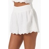 image:imageONEILL Womens Annalee Shorts  Lightweight Cotton Smocked WaistWhite