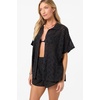 image:imageONEILL Womens Jenna CoverUp Top  Cotton Eyelet Relaxed Beach LayerBlack