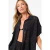 image:imageONEILL Womens Jenna CoverUp Top  Cotton Eyelet Relaxed Beach LayerBlack