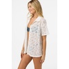 image:imageONEILL Womens Jenna CoverUp Top  Cotton Eyelet Relaxed Beach LayerWhite