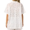 image:imageONEILL Womens Jenna CoverUp Top  Cotton Eyelet Relaxed Beach LayerWhite